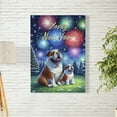 thumbnail image 2 of Happy New Year Bulldog Family Cheer Winter Midnight Firework Vertical Matte Canvas Poster Dog Lover Gifts Idea Wall Art Home Decor - 02025, 2 of 5