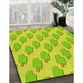 thumbnail image 3 of Ahgly Company Machine Washable Indoor Rectangle Transitional Pistachio Green Area Rugs, 7' x 9', 3 of 7