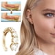 thumbnail image 5 of XWSHYW Productos para El Cuidado Del Cabello Pinza para El Pelo Sin Orificio para La Oreja, Aretes de Metal para Oreja, Clavos Multicapa con Incrustaciones de Diamantes En Forma de C, Aretes de Detum, 5 of 5