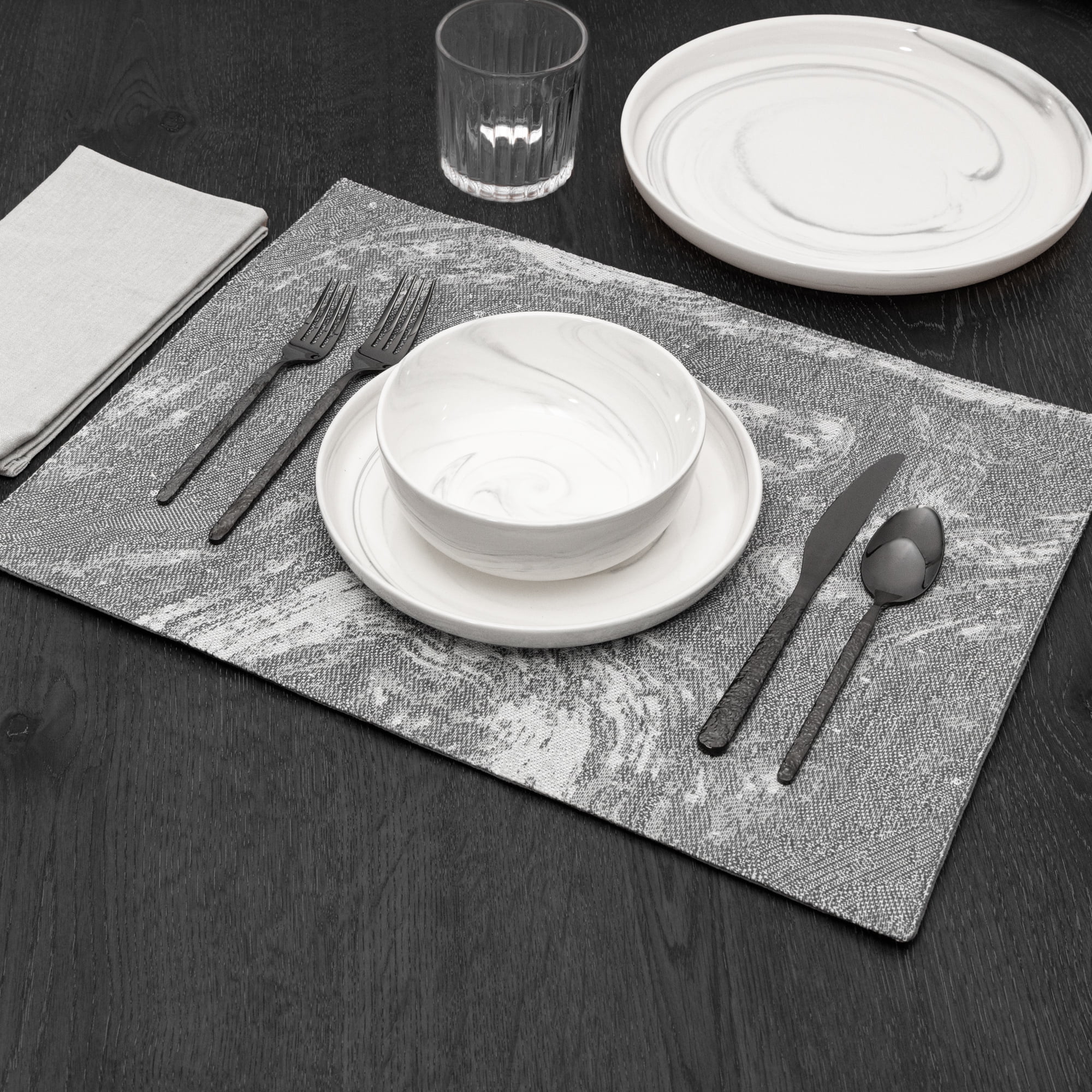 Thyme & Table Placemat, Gray Marble, 14 x 19"
