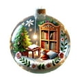 thumbnail image 1 of Colgante de acrílico para árbol de Navidad de 8 cm | Adorno de acrílico transparente duradero con anilla para colgar | Decoración festiva | Versátil para estilos clásicos, modernos y caprichosos |, 1 of 1