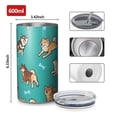 thumbnail image 4 of 20oz Coffee Tumblers Cartoon Shiba Inu Dog Stainless Steel Vacuum Insulated Travel Tumbler Coffee Cups Mug with Lid and Straw with Cleaning Brush for Cold & Hot Drinks, 4 of 5