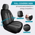 thumbnail image 5 of DIKSOAKR Car Seat Covers Full Set for Kia Seltos 2021-2024 2025 5 Seats Waterproof Leather Front and Back Car Seat Covers Protectors Grey,Full Set(2 Row 5 Seats), 5 of 10