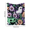 thumbnail image 3 of Manta de Franela con Estampado de Fantasmas para Halloween | para Todas Las Estaciones | 70 X 100 Cm | Poliéster Ligero | Uso Interior/Exterior | Multicolor | Ideal para Regalar, 3 of 6