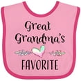 thumbnail image 3 of Inktastic Great Grandmas Favorite Heart Great Grandchild Boys or Girls Baby Bib, 3 of 4