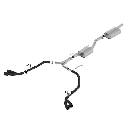 Borla 140814CB Cat-Back Single Quad Split Rear Behind Rear Tire Exit Exhaust System Kit