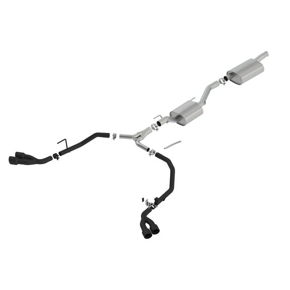 Borla 140814CB Cat-Back Single Quad Split Rear Behind Rear Tire Exit Exhaust System Kit
