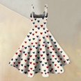 thumbnail image 6 of Valentine's Day Dress for Women Sleeveless Spaghetti A Line Strap Dresses Print Casual Scoop Neck Midi Summer Sundress Beige M, 6 of 6