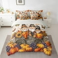 thumbnail image 2 of Erosebridal Cartoon Gnome Bed in a Bag Twin Size,Autumn Harvest Pumpkin Bed Set,Thanksgiving Theme Bedding Twin Size For Boys Kids,Lightweight Room Decor Reversible,7 Pieces, 2 of 7
