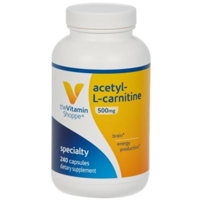 AcetylLCarnitine 500mg – Supports Healthy Brain  Memory Function, Promotes Energy Production – Carnipure™ Offers Purest Form of LCarnitine (240 Capsules) by The Vitamin (Best Source Of Energy For The Brain)