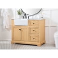 thumbnail image 3 of Elegant Decor Franklin 42" Aluminum MDF Single Bathroom Vanity in Natural Wood, 3 of 3