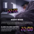 thumbnail image 6 of Threns Digital Alarm Clock Large LED Display Alarm Clock Snooze Bedside Alarm Clock 5 Level Brightness Dimmable Digital Clock,USB Charging, 6 of 7