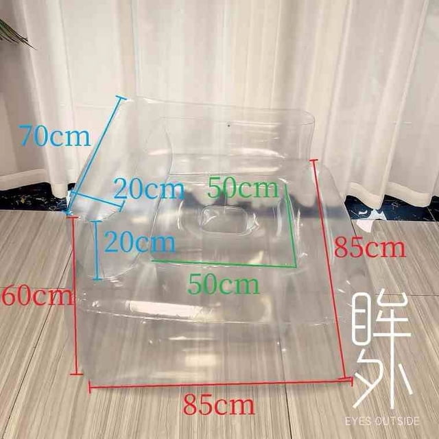 Nuevo sofá transparente de PVC, sofá inflable para acampar al aire libre, sillón reclinable inflable para una sola persona, taburete de peluche, regalos
