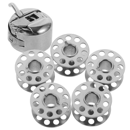 OUNONA 1 Set Sewing Machine Bobbin Case with Metal Bobbins Set Replacement Bobbins Sewing Machine Parts