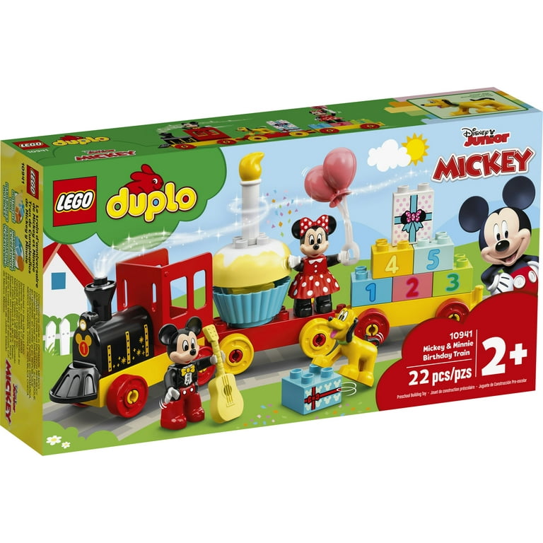 LEGO DUPLO Disney Mickey Minnie Birthday Train 10941 Learning and Building Playset 22 Pieces Walmart