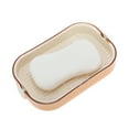 thumbnail image 5 of Unique Bargains 1 Pc Soap Dish Double Layer Drain Soap Holder for Bathroom Orange, 5 of 6