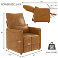 thumbnail image 4 of YODOLLA Power Recliner Chair for Adults, Modern Electric Reclining Sofa Chair with Lumbar Support for Living Room, Brown, 4 of 13
