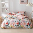 thumbnail image 1 of Funda Edredón Reina, 100% Algodón Floral Juegos de Cama Reina, 3 Piezas Reina Edredón, 1 of 9