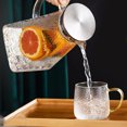 thumbnail image 2 of EeaseCA Glass Water Pitcher Water Pitcher with Lid Household Glass Pitcher Kitchen Cold Water Kettle, 2 of 7