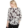 thumbnail image 2 of Alfred Dunner Womens Petite Dynamic Floral Vintage Watercolor Top, 2 of 4