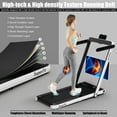 thumbnail image 6 of Costway Up To 7.5MPH 2.25HP 2 in 1 Single Display Screen Treadmill W/ APP Speaker Remote Control White, 6 of 10