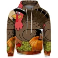 thumbnail image 2 of Sudadera con capucha de pavo, calabaza, hoja de arce, ropa para hombre, marcas de otoño, sudadera con capucha para hombre, duradera, asequible, para el día de Acción de Gracias, sudadera de invierno, 2 of 4
