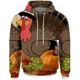 thumbnail image 2 of Sudadera con capucha de pavo, calabaza, hoja de arce, ropa para hombre, marcas de otoño, sudadera con capucha para hombre, duradera, asequible, para el día de Acción de Gracias, sudadera de invierno, 2 of 4