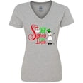 thumbnail image 3 of Inktastic Dear Santa I Can Explain Cute Snowman and Snowflakes Women's V-Neck T-Shirt, 3 of 5