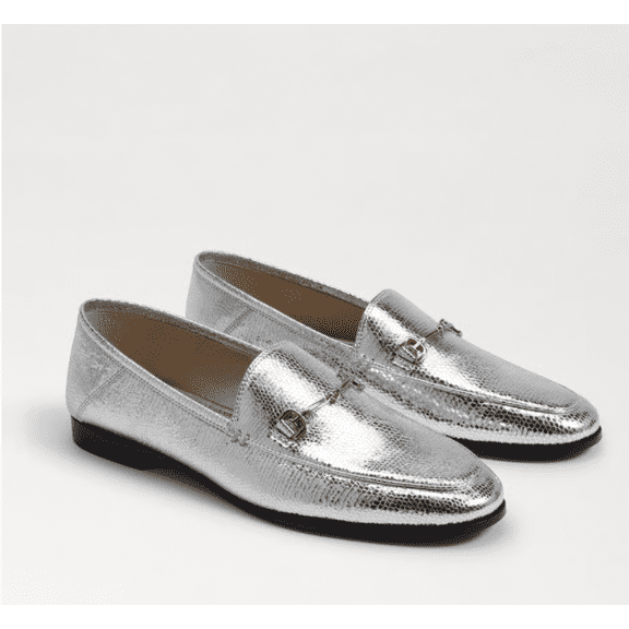 Sam Edelman Loraine Loafer (Silver) Women's Dress Sandals