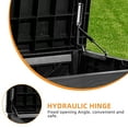 thumbnail image 5 of Uforic Outdoor 120 Gallon Large Resin Deck Box, Outdoor Storage Boxes with X-Shaped Front, for Patio Garden, Waterproof & Lockable, Black, 5 of 6