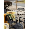 thumbnail image 5 of Outdoor Tablecloth with Umbrella Hole for Patio/Picnic/Party/Camping, Sunflowers Waterproof Table Cloth Square Cover Washable, Spring Farmhouse Flowers Dragonflies Retro (60"x 60"), 5 of 8