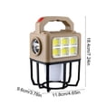 thumbnail image 2 of Luz de camping portátil con carga solar/USB | Lámpara multifuncional | Faros delanteros, luces laterales, luces inferiores ajustables | Batería de litio de 2400 mAh | Diseño compacto de ABS | Carga, 2 of 5