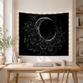 thumbnail image 5 of Crescent Moon Among Black Floral Vines, Moody Gothic Style for Gothic Decor Fans, Dark Floral Wall Decor, Halloween Gift, Tapestry Wall Hanging for Bedroom and Dorm, 5 of 7