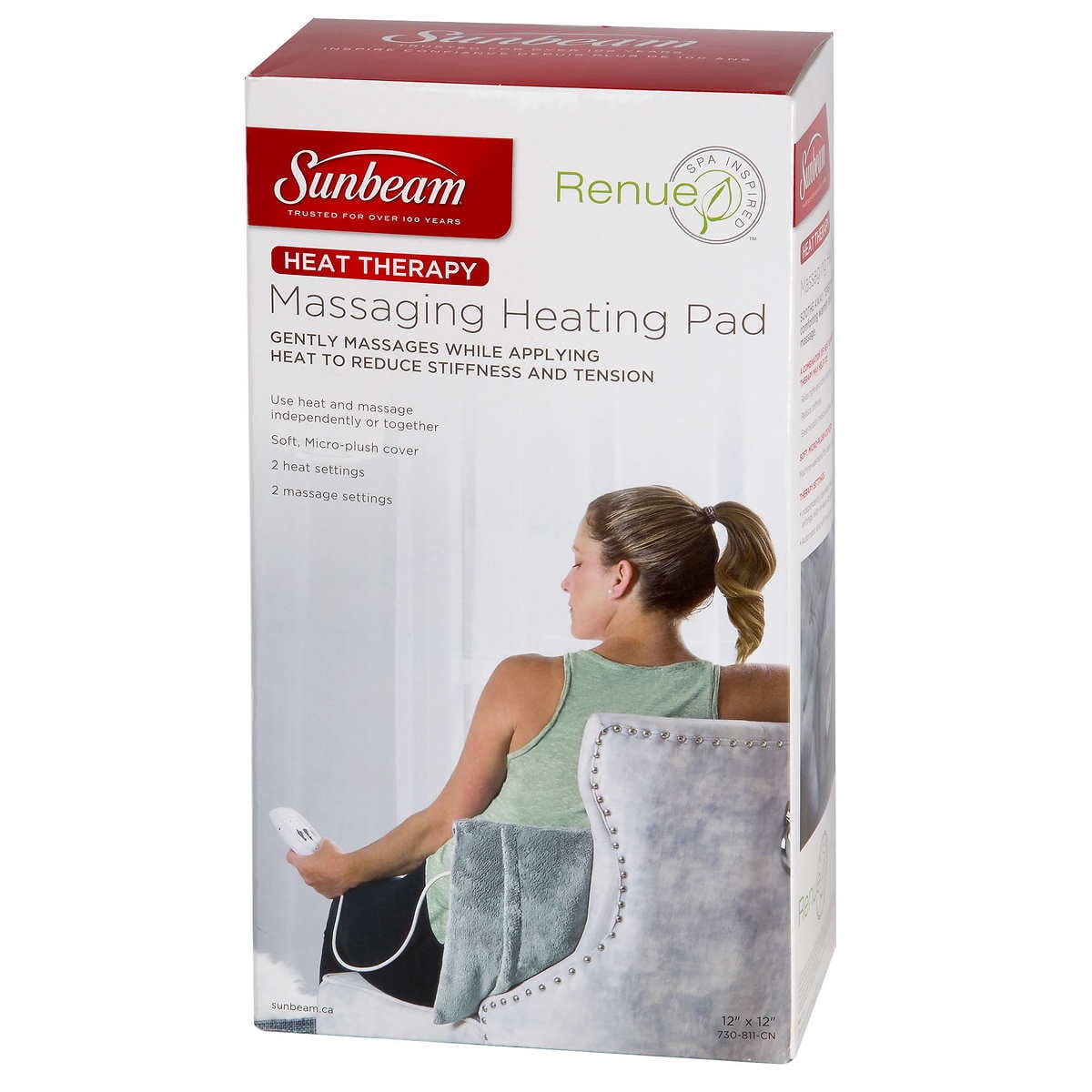 Sunbeam Therapy Massaging Heating Pad Walmart Canada