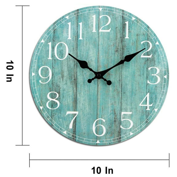 Silent Non Ticking Wall Clocks Battery Operated, Themed Clock for Bathroom Kitchen Home Office Living Room Bedroom