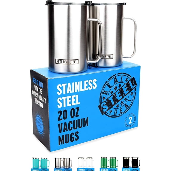 Insulated Coffee Mug with Handle - Real Deal Steel