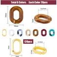 thumbnail image 2 of 120Pcs 6 Colors Two Tone Acrylic Cable Chains Cloud Quick Link Connector with 120Pcs CCB Plastic Linking Rings, 2 of 9