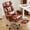 Brown, variant on Betcozy Executive Office Chair, Ergonomic High Back Office Chair with Retractable Footrest & Lumbar Support, Reclining PU Leather Computer Chair, Height Adjustable Swivel Task Chair, White