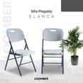 thumbnail image 2 of Sillas Plegables Blancas Paquete 10 piezas LOOMBER, 2 of 4