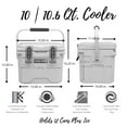 thumbnail image 5 of Camp-Zero CZ10L-DG Glacière Premium 10,6 qt. 10 ltr, Vert Armée, 5 of 5