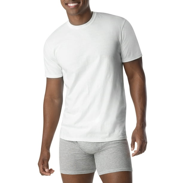Hanes Hanes Men's Super Value Pack White Crew TShirt Undershirts, 10