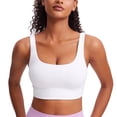 thumbnail image 1 of Sujetador deportivo CRZ YOGA Butterluxe, espalda en U, cuello redondo, acolchado, blanco, 1 of 5