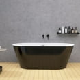 thumbnail image 1 of TOBILI 55 x 28 x 23 inch Acrylic Freestanding Bathtub with Overflow and Drain,Gloss Black, 1 of 9