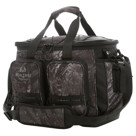 Realtree Aspect Large Tackle Bag Gray Camo, Unisex, Fishing Tackle Bag and Boxes, Polyester