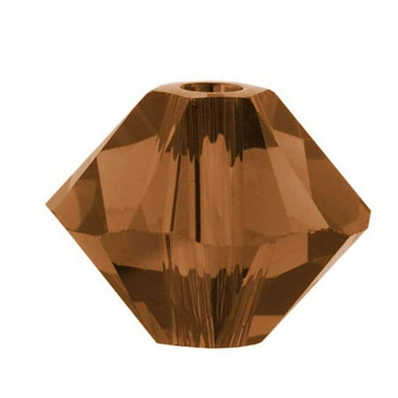 Topaz Swarovski Crystal Beads - Swarovski Crystal, #5328 Bicone Beads 3mm, 25 Pieces, Smoked Topaz