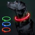 thumbnail image 1 of Collar LED para perros resistente al agua con luz reflectante Collar LED para perros que brilla en la oscuridad para mayor seguridad y visibilidad (50 cm), 1 of 4