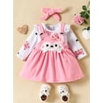 thumbnail image 2 of New Baby Girl Fox Pattern Long-sleeved Suspender Skirt Outfit, 2 of 5