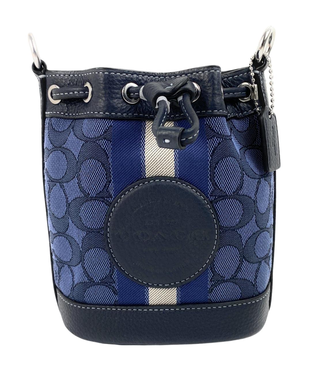 Coach (C8322) Dempsey Mini Denim Navy Jacquard Canvas Patch