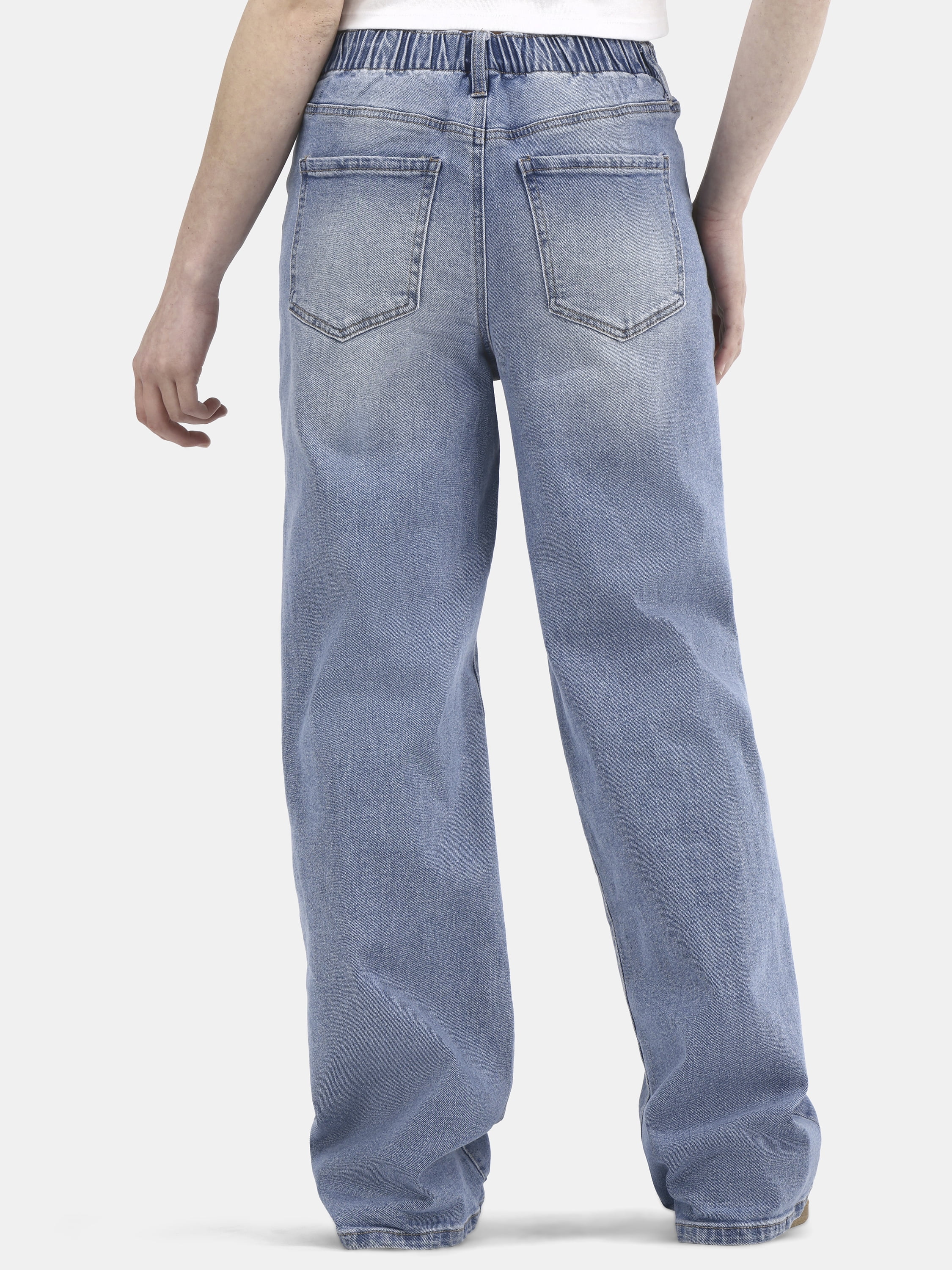 No Boundaries High Rise Baggy Wide Leg Jeans, 32" Inseam, Women's and Women's Plus Sizes XXS-4X