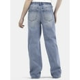 thumbnail image 5 of No Boundaries High Rise Baggy Wide Leg Jeans, 32" Inseam, Women's and Women's Plus XXS-4X, 5 of 5